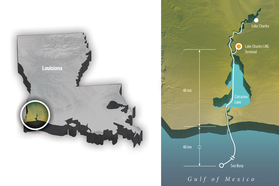 LA LNG map